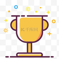 金色奖杯图标设计
