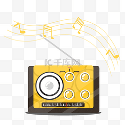 手绘复古收音机图片_手绘古式收音机