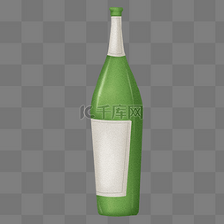 绿色瓶装啤酒图片_立体瓶装啤酒插图