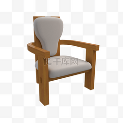 电视椅子沙发图片_新中式三维写实实木沙发