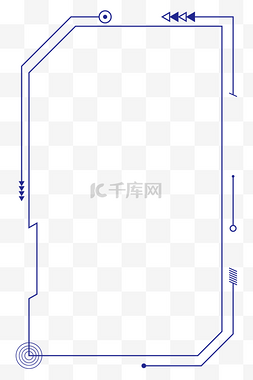 科技文本边框图片_科技感蓝色文本框