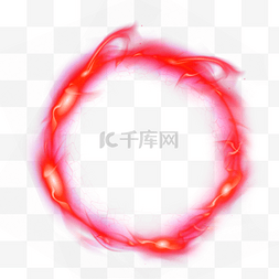 红色环状火焰