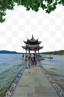 杭州西湖全景图片_杭州西湖