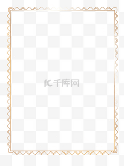 中国风背景11图片_金色简约海报方形边框鎏金