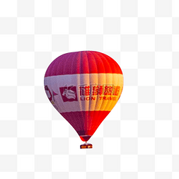 唯美的风景图片_红色的旅游热气球