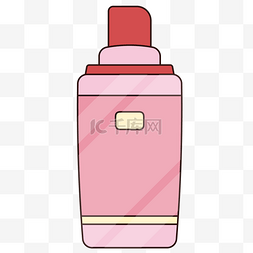 粉色瓶子化妆品图片_瓶子包装设计卡通