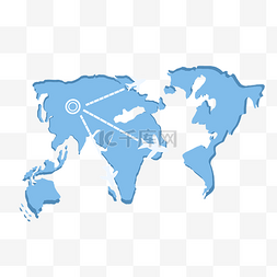 世界地图图片_蓝色世界地图航线