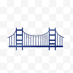 蓝色城市建筑大桥