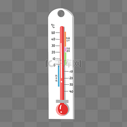 室内温度图片_白色挂式温度计