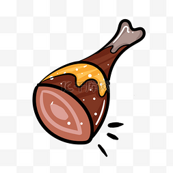 烤肉烧烤卡通插画