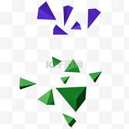 漂浮菱形图片_三角菱形装饰元素