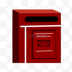 红色矢量邮箱装饰图案免抠PNG