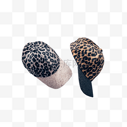 两色韩版女生豹纹休闲鸭舌帽png素