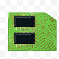 绿色电子芯片电路图