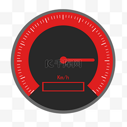 速度感元素图片_红黑色速度仪表盘