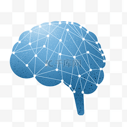 人工智能数据图片_蓝色科技大脑