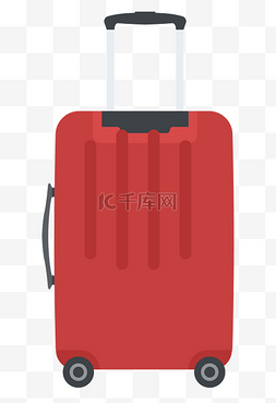 红色行李箱的旅行