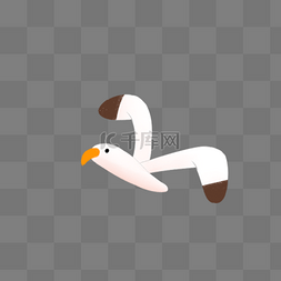 小鸟抠图图片_白色的海鸥免抠图