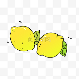 果蔬柠檬卡通小吃
