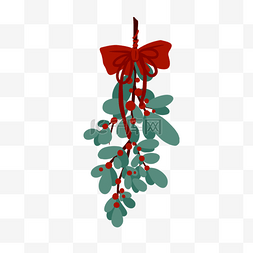 红丝带平安果圣诞mistletoe