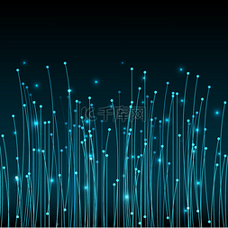 抽象光线色彩光效图片_蓝色科技光线