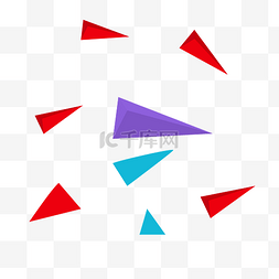 尖锐图片_立体三角形漂浮元素