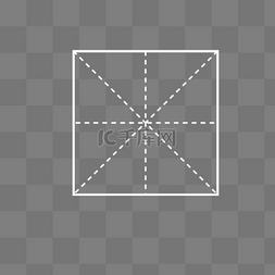 白色方形创意田字格元素