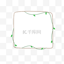 小清新植物标题框图片_小清新植物简约边框