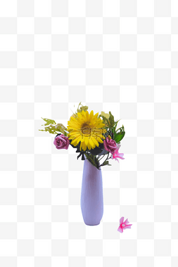 黄色文艺图片_瓶子里的盛开的鲜花