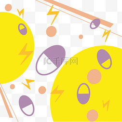 黄色圆形图案插图