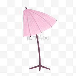 室外遮阳伞图片_粉色遮阳伞