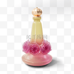 浪漫花朵香水瓶