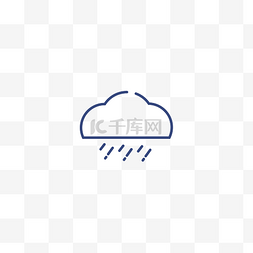 多雨天气简约图标