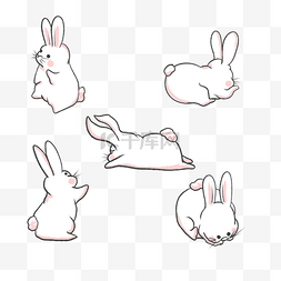 可爱简约小兔子图片_可爱的简约兔子