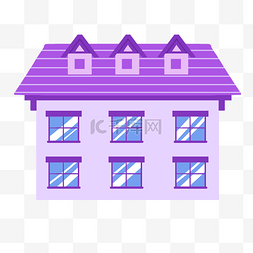 唯美紫色立体房屋