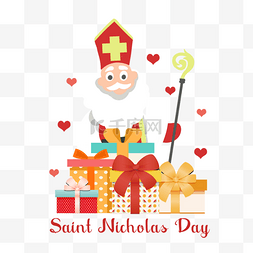 心飘带图片_saint nicholas day红色心飘带礼物