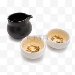 茶具白色图片_茶杯和金银花茶