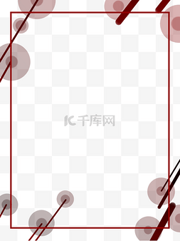 红色古典中国风元素装饰边框纹理