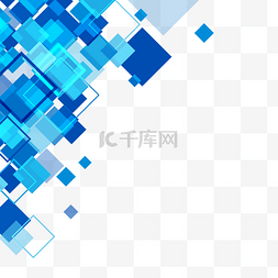 蓝色简约商业图片_蓝色方块商务抽象边框