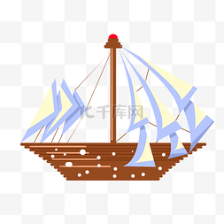 航海工具图片_木质帆船轮船