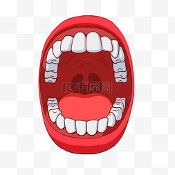 嘴巴喉咙图片_红色张开的嘴巴
