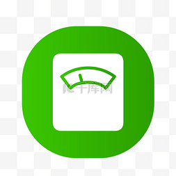 手机app图图片_卡通绿色的称重器图标