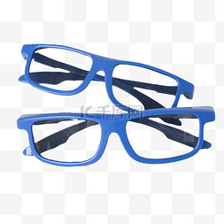 蓝框眼镜图片_蓝框眼镜