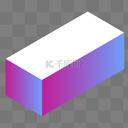 紫色立体创意盒子元素