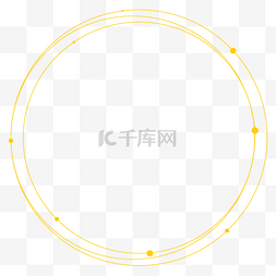 圆环通道图片_极简金色圈点装饰圆环