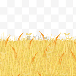 卡通黄色麦穗图案图片_黄色的麦田免抠图