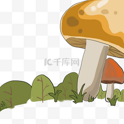 春天女孩森林图片_森林蘑菇