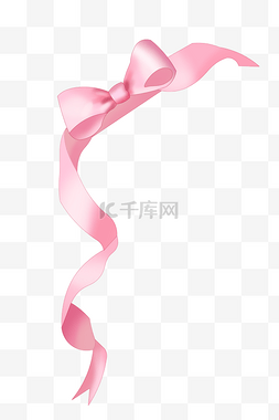 弯曲丝带图片_礼物装饰粉色彩带