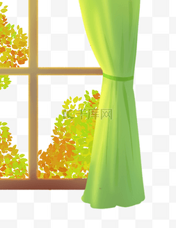 窗帘窗户景色