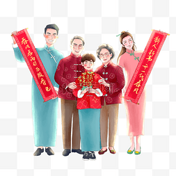 春节习俗大年三十图片_新年习俗全家福拜年春节